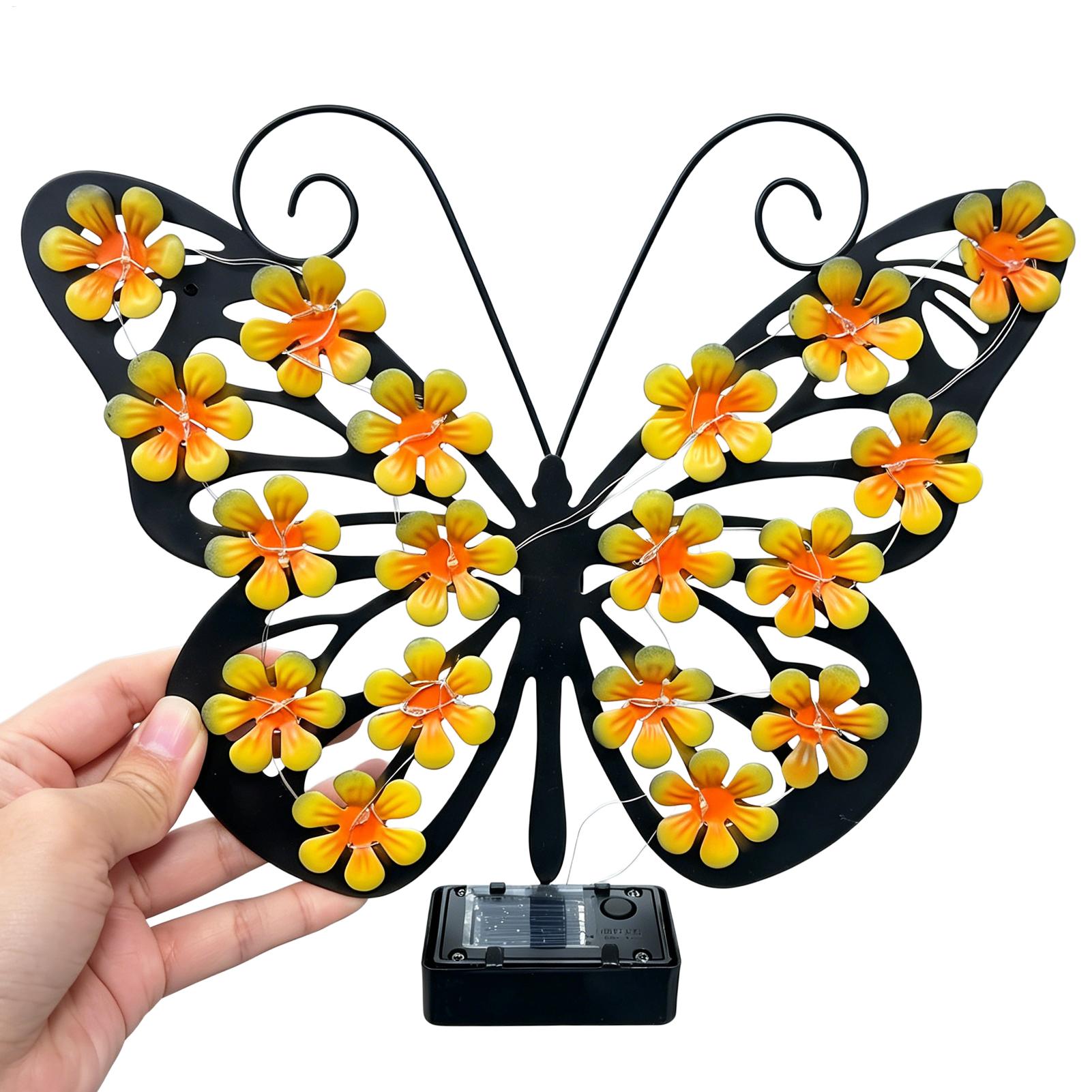 Home Security Yard Sign - Solar Garden Lights Metal Art LED