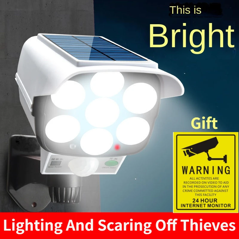 Home Security Cameras - Outdoor Solar Light Motion Sensor Security