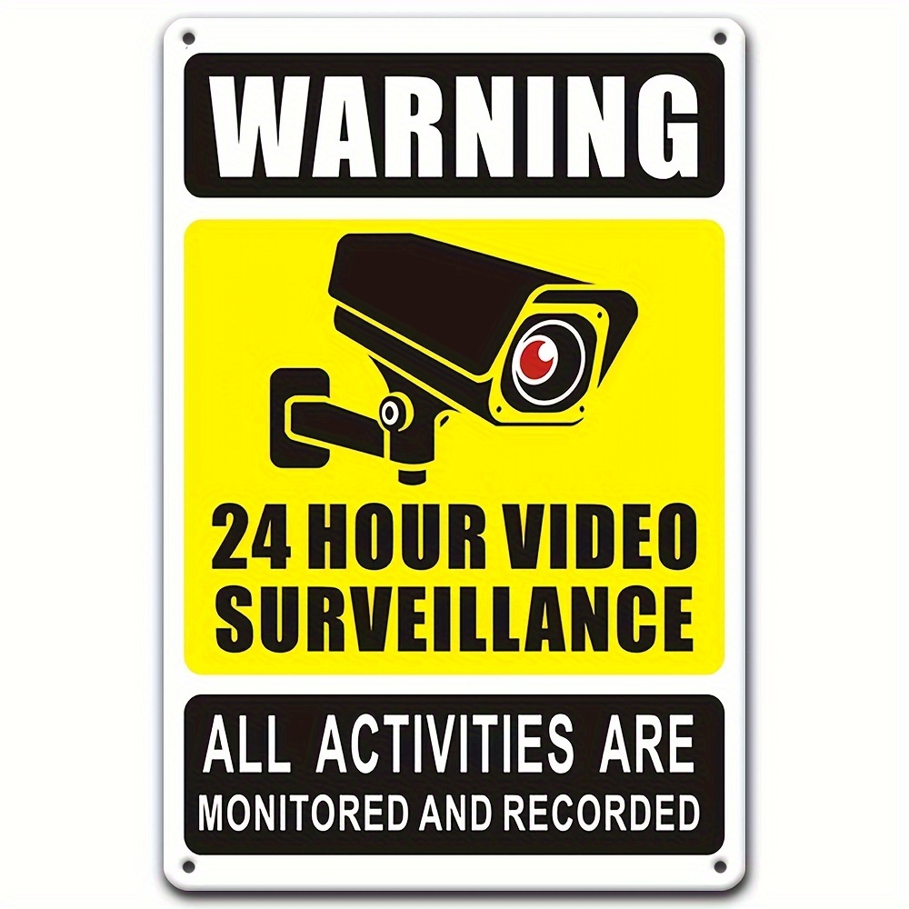 Home Security Video - 24/7 Video Surveillance Warning Sign -
