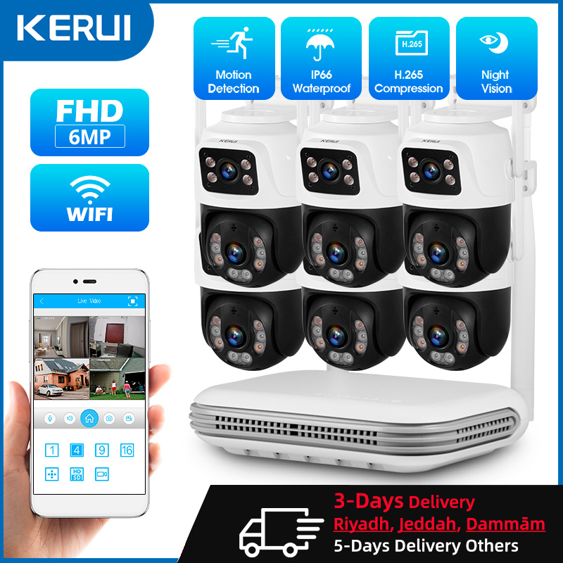Home Security Video - KERUI Waterproof 6MP HD Wireless Dual