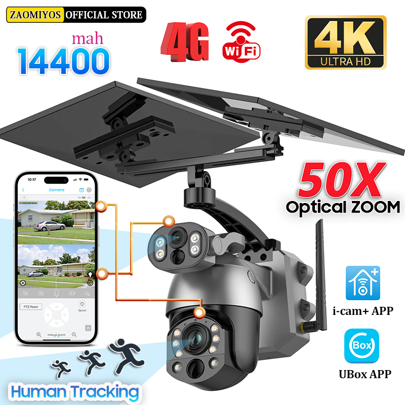 4K 50X ZOOM 10MP Solar Camera  - Ip Camera Outdoor 4K review and price