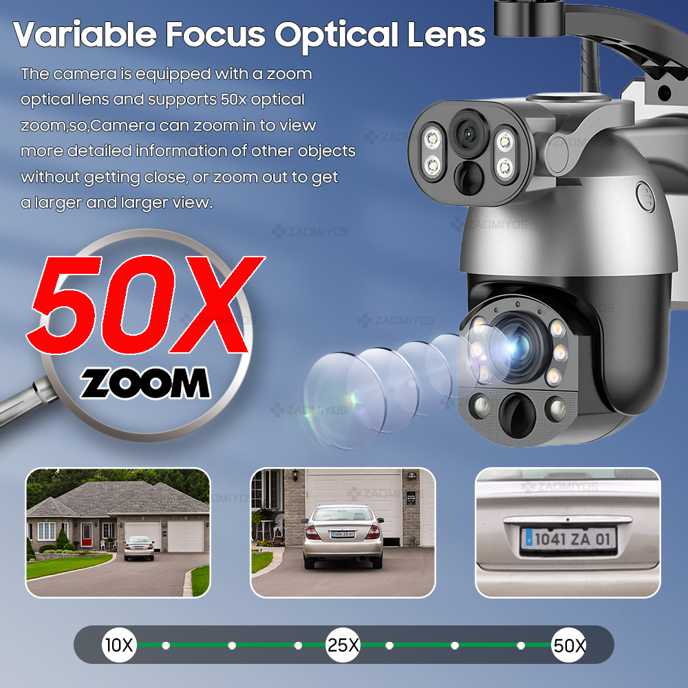 4K 50X ZOOM 10MP Solar Camera  - Ip Camera Outdoor 4K review and price