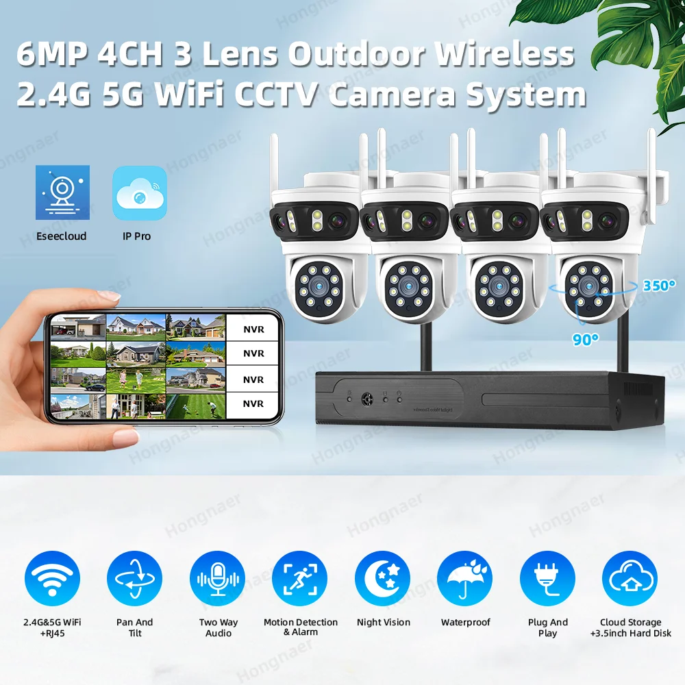 2026 Hongnaer 6MP 4CH 3 Lens 2 - Home Security Cameras review and price