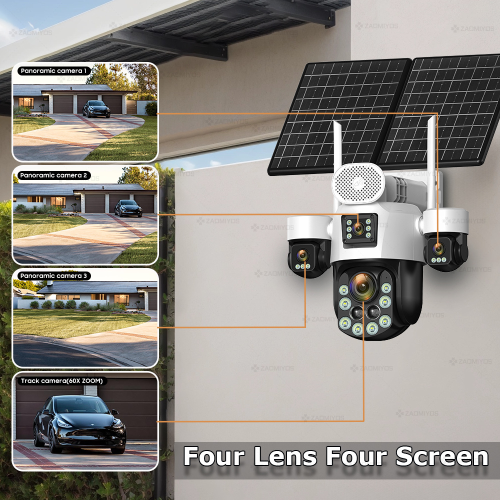 4 Lens Outdoor 360° Surveillan - Home Security Adt review and price
