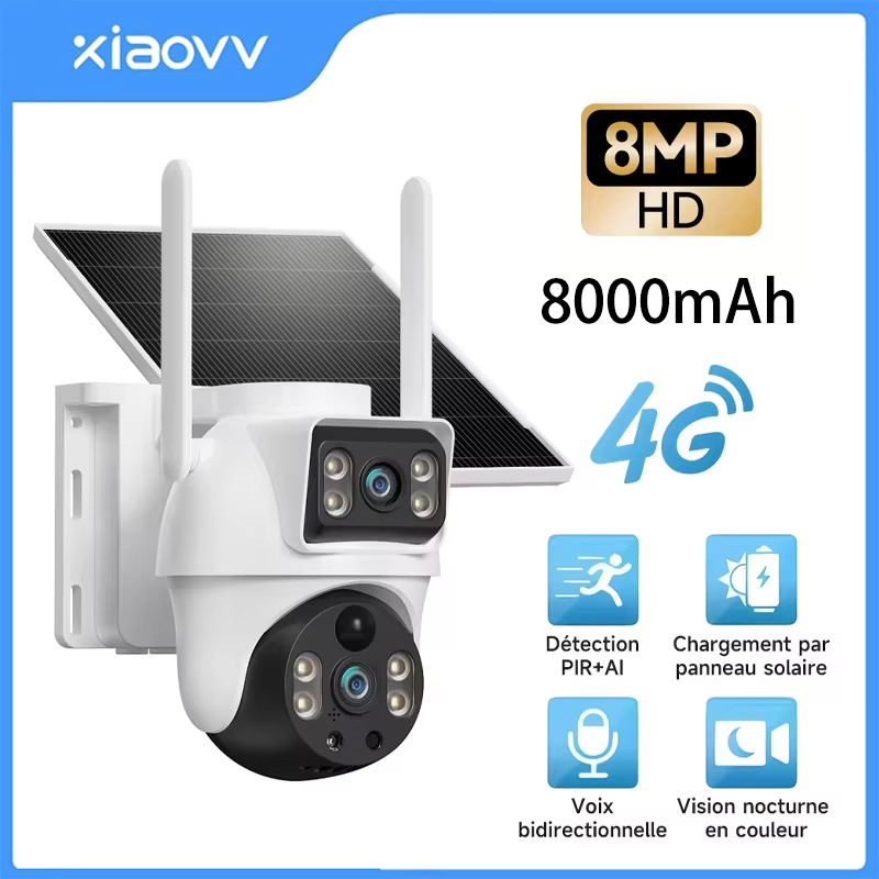 XIAOVV 8MP 4G LTE Solar Outdoo - Ip Camera Outdoor 4K review and price