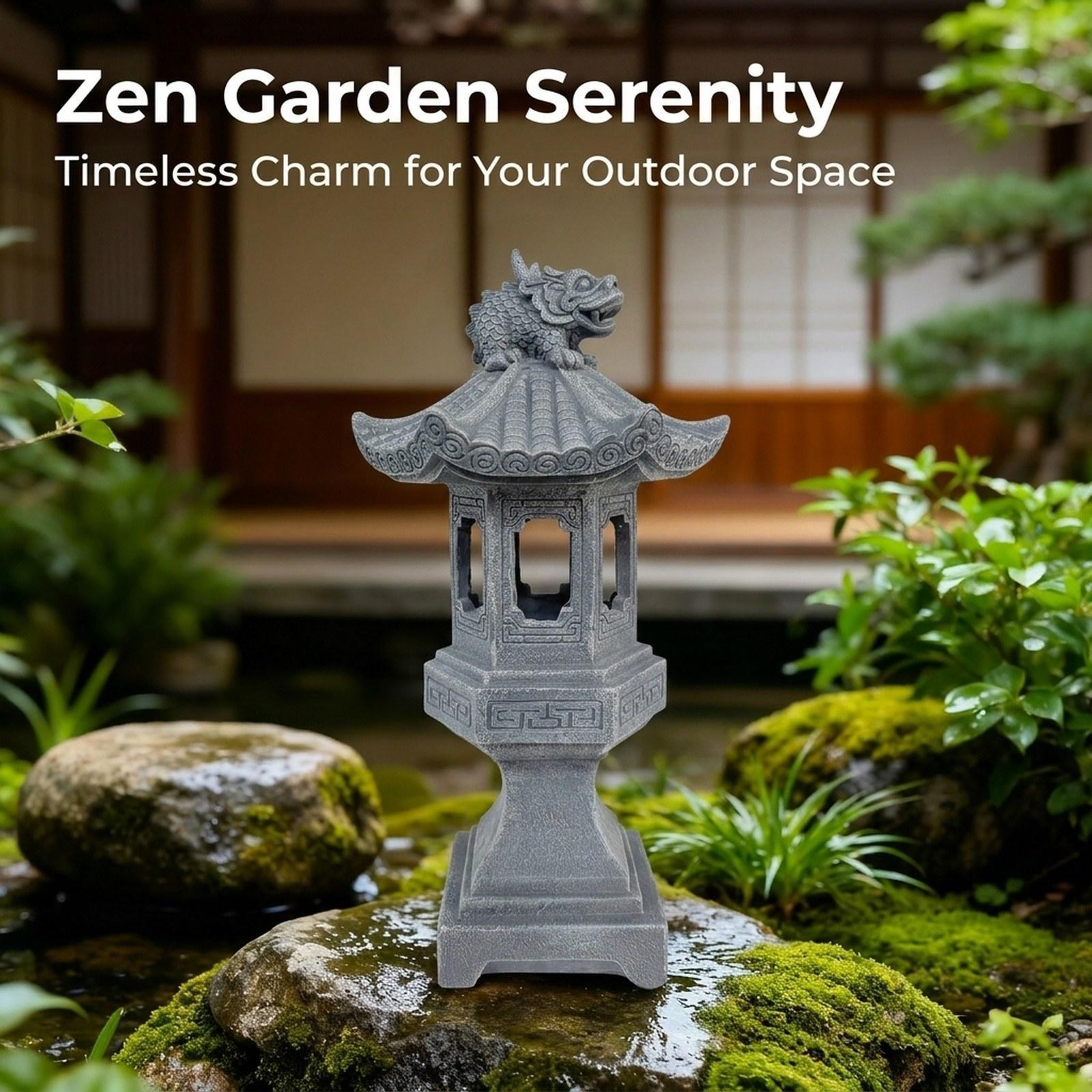 Solar Pagoda Lantern with Lant - Home Security Yard Sign review and price
