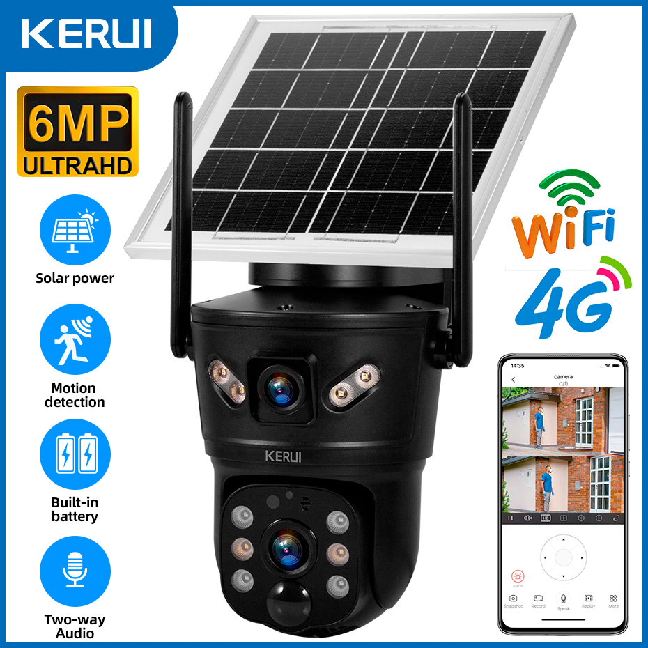 KERUI Outdoor 6MP Solar Camera - Home Security Video review and price
