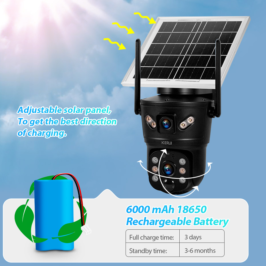KERUI Outdoor 6MP Solar Camera - Home Security Video review and price