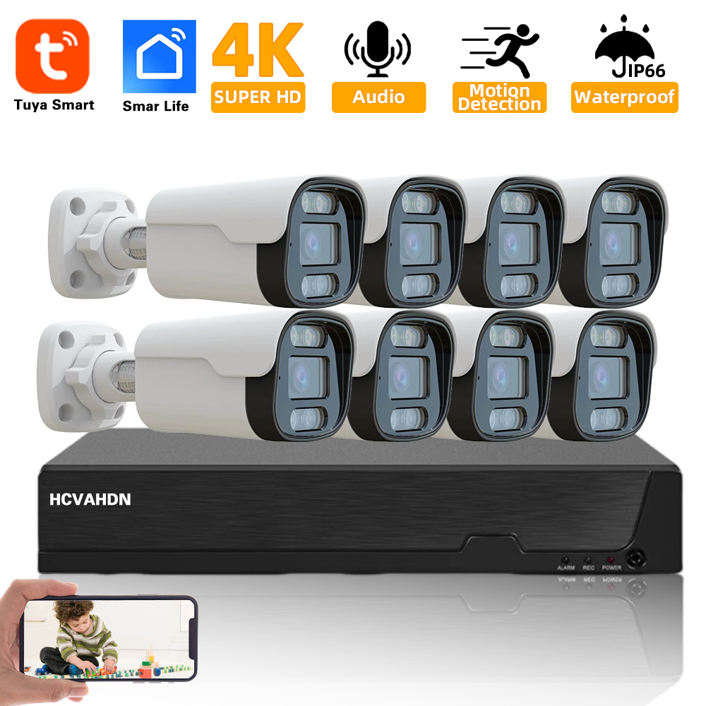 4K 8MP TUYA Security Kit 8CH P - Ip Camera Outdoor 4K review and price